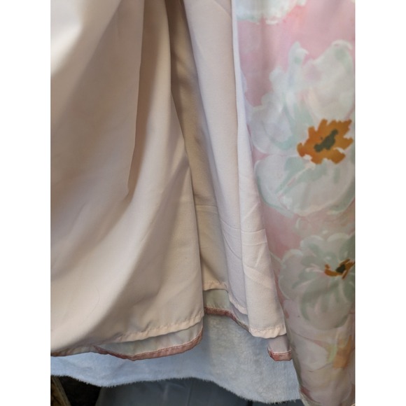 Logan Rae x ROOLEE Pink Floral Smocked Maxi Dress Puff Sleeve Tiered Size M - Picture 7 of 10